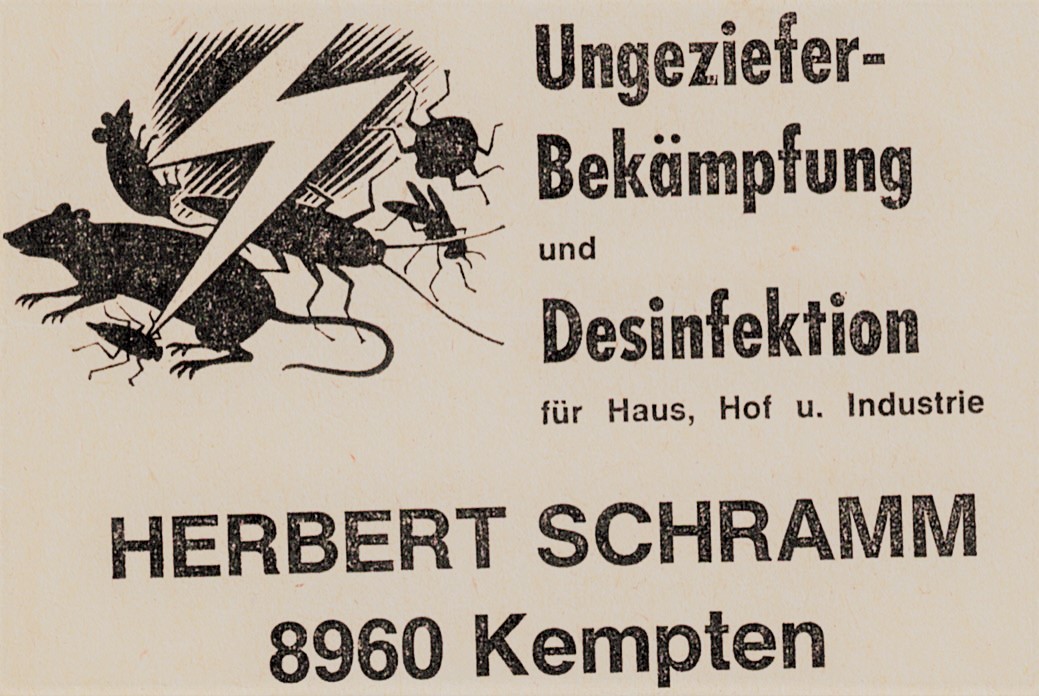 Alte Werbung der Firma Schramm aus unserem Archiv